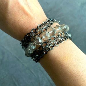 Multi chain and bead bracelet